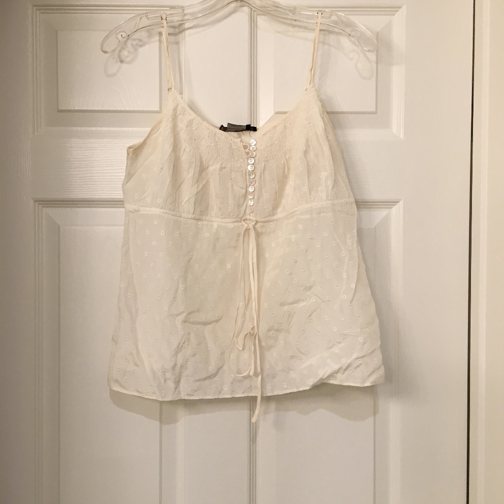 White Summer Polka Dot Tank